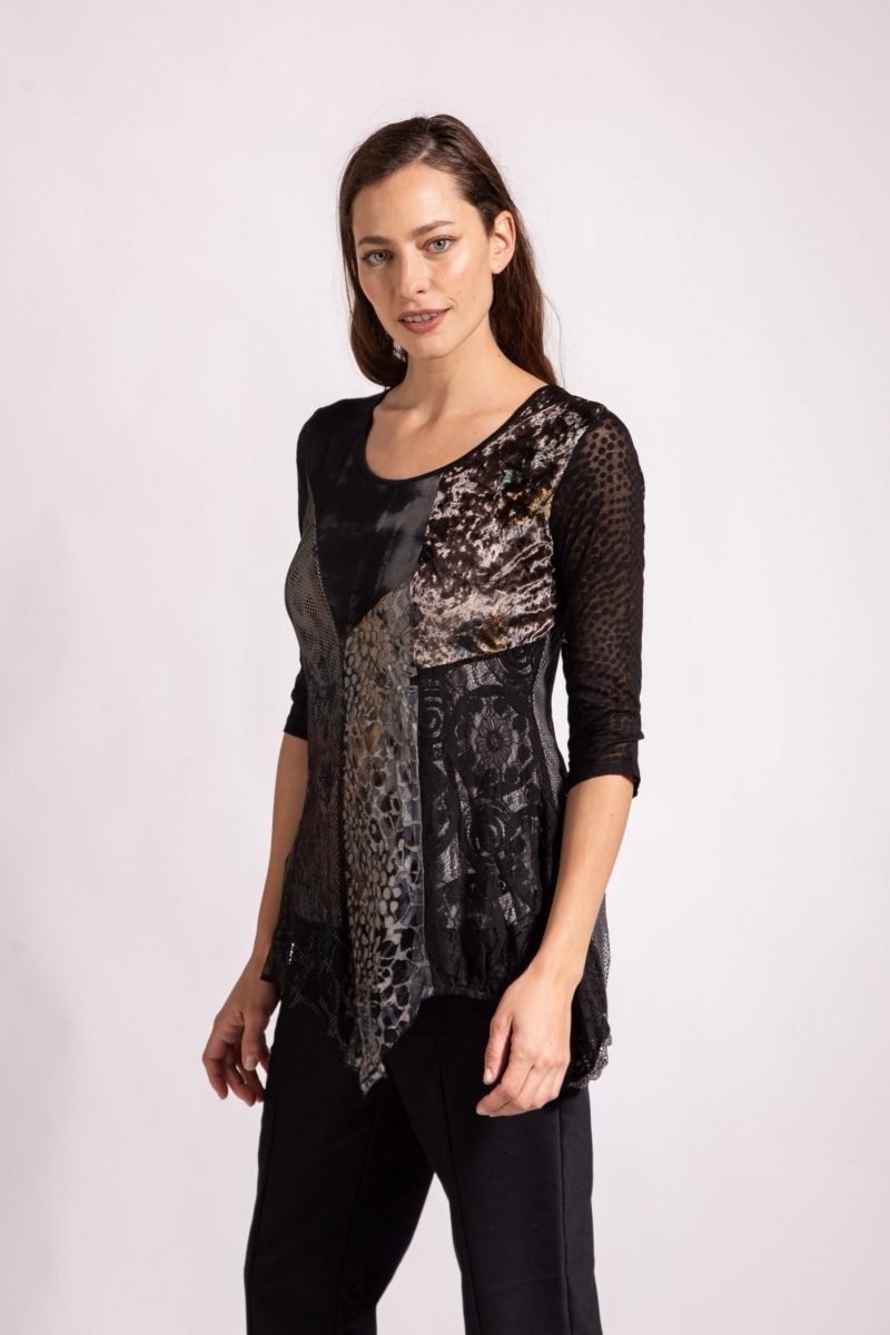 casaca irregular con transparente